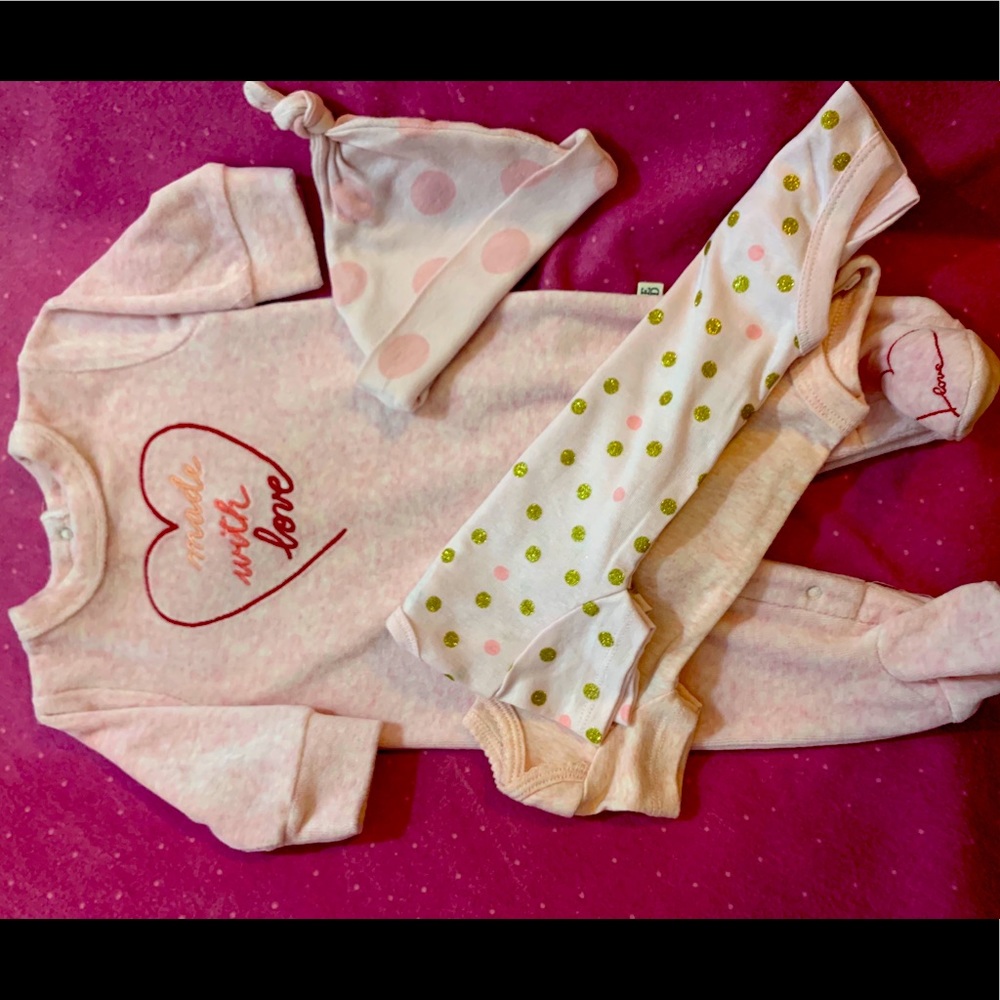 E D pajama bundle newborn size